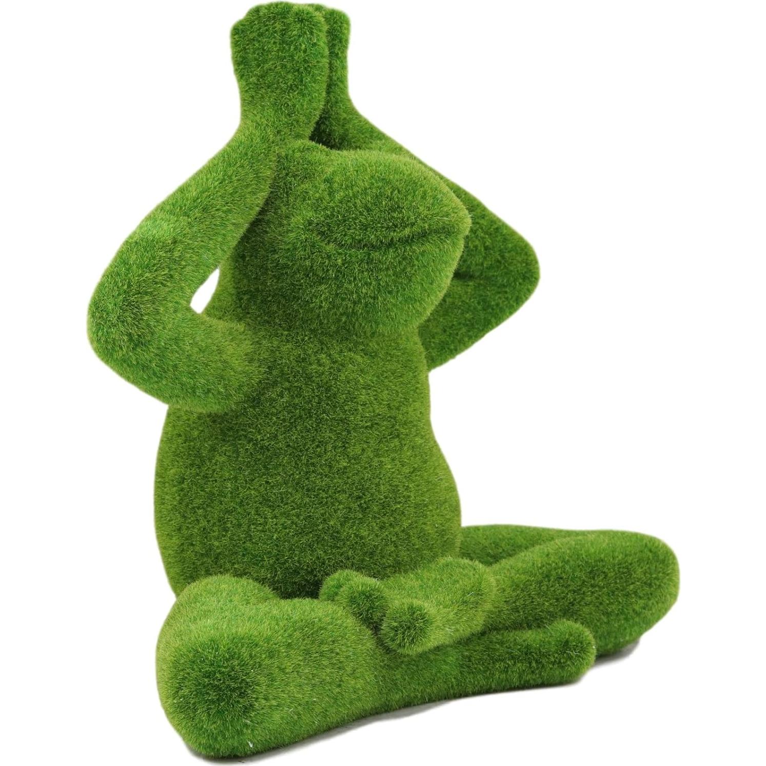 Estatua de Jardín Rana de Yoga Buda Meditador Ebros 23 cm