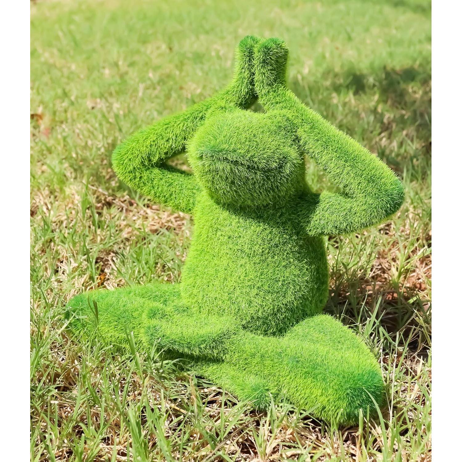 Estatua de Jardín Rana de Yoga Buda Meditador Ebros 23 cm