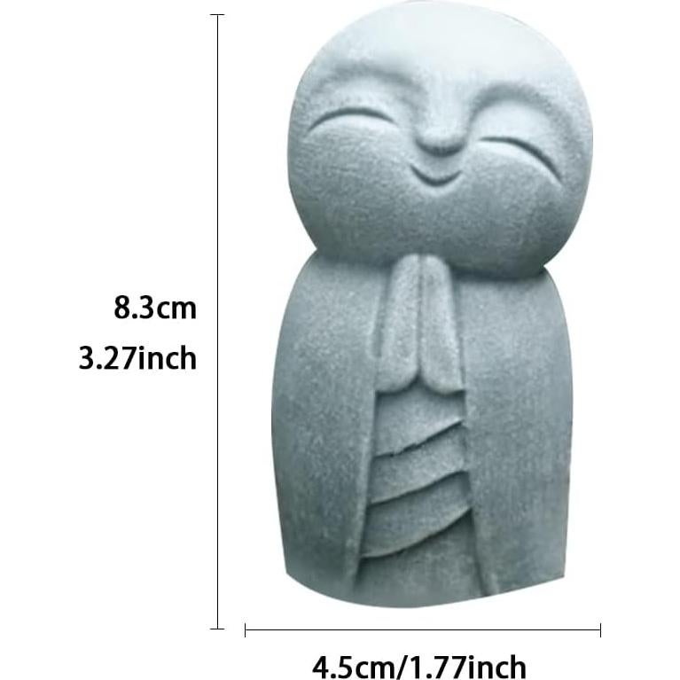 Estatuilla Jizo Monje Japonés Feliz EKDJKK 8x6x1.6cm Resina