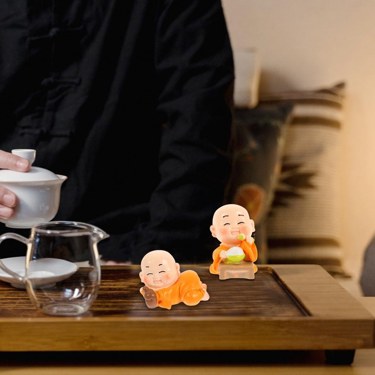 Estatuas de Monje Zen Unomor - 7 Piezas de Resina Decorativas