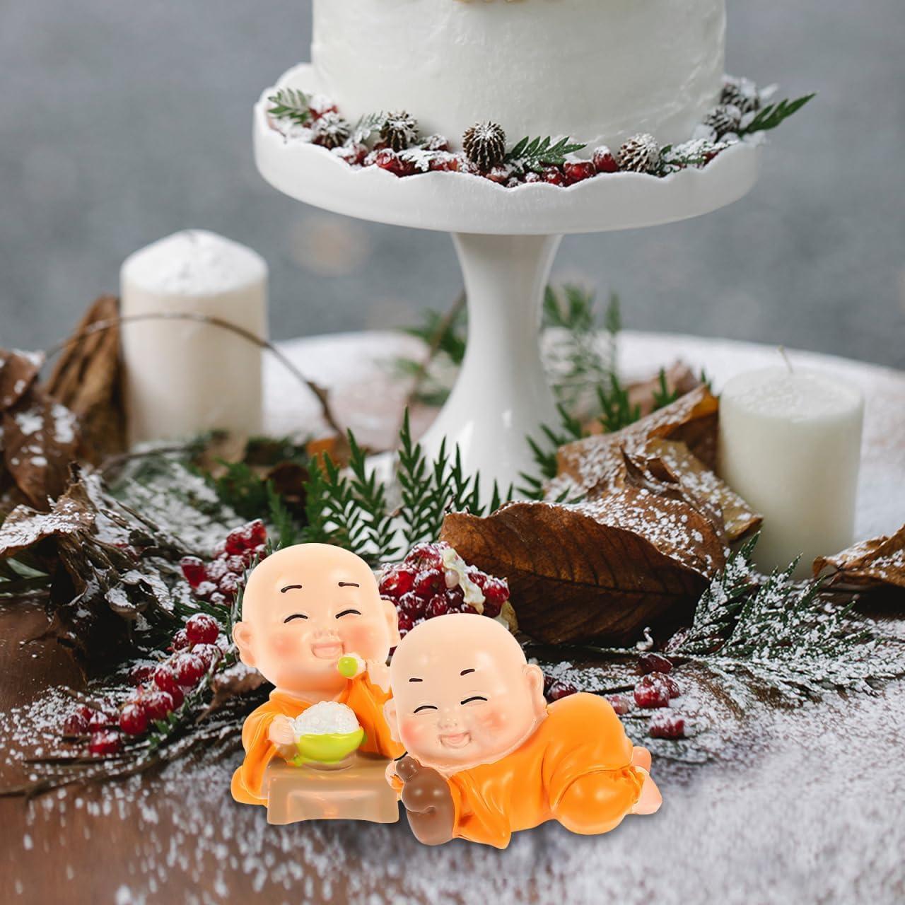 Estatuas de Monje Zen Unomor - 7 Piezas de Resina Decorativas