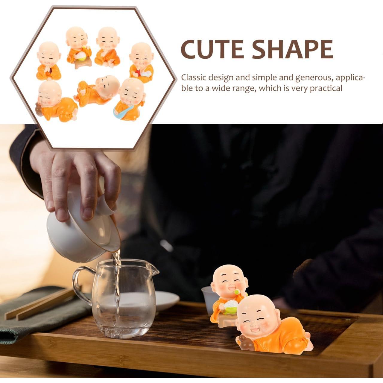 Estatuas de Monje Zen Unomor - 7 Piezas de Resina Decorativas