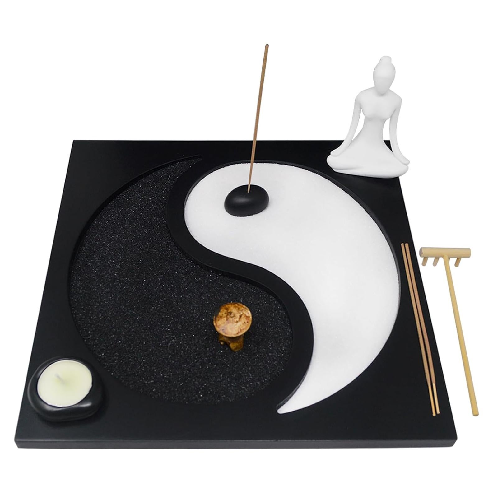 Kit de Jardín Zen Fengshuibringluck con Estatua de Buda y Arena