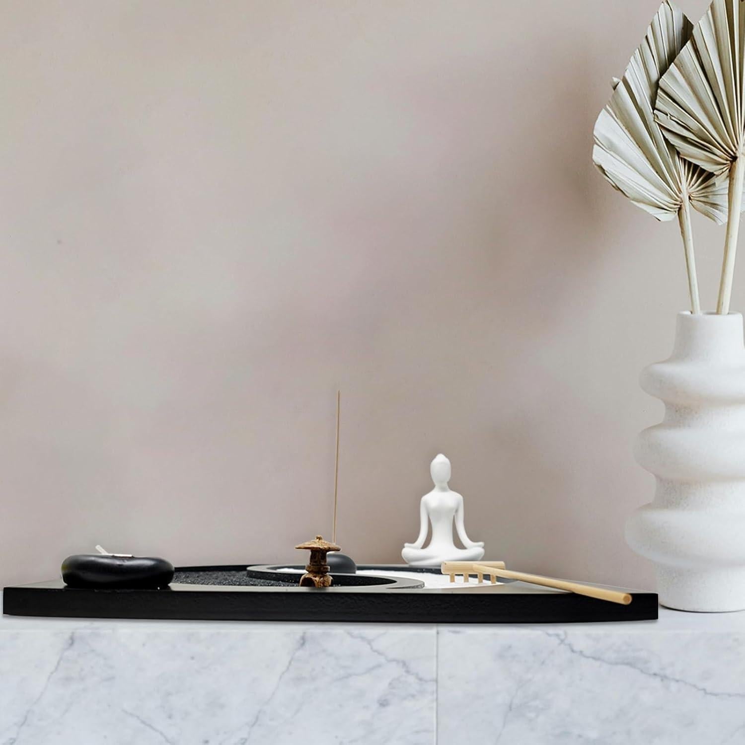 Kit de Jardín Zen Fengshuibringluck con Estatua de Buda y Arena