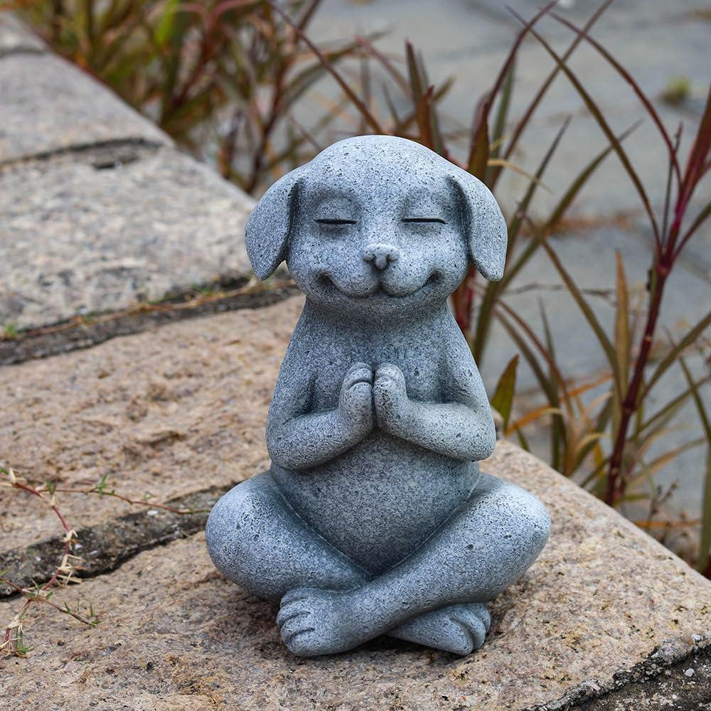 Estatua Meditadora de Perro JARPSIRY en Resina 15.5 cm