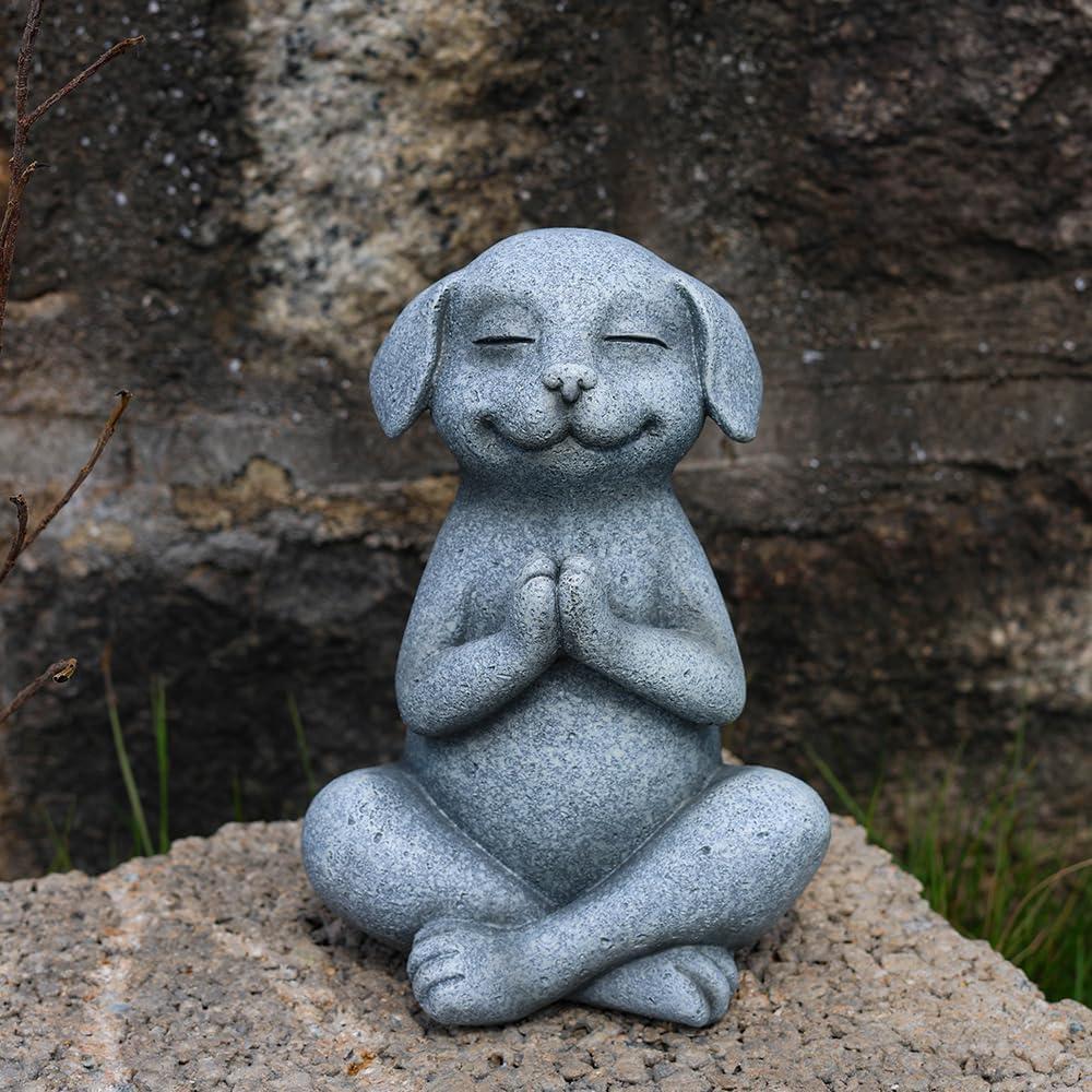 Estatua Meditadora de Perro JARPSIRY en Resina 15.5 cm