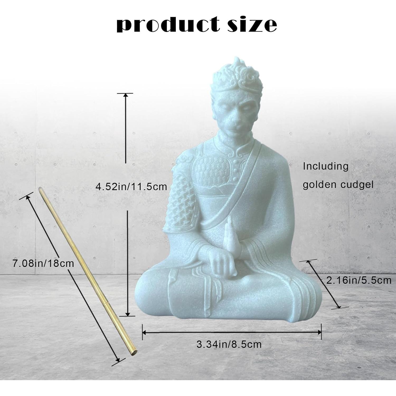 Estatua de Buda Rey Mono Wukong Awelumu - Decoración Zen 11.5 cm