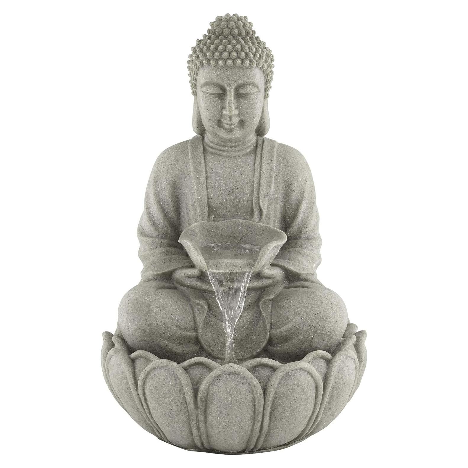 Fuente de Agua Zen Buda Calm John Timberland 22" Iluminada