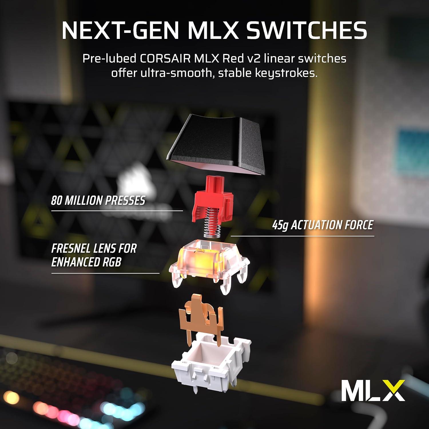 Teclado Mecánico Corsair K70 CORE TKL RGB con Cable