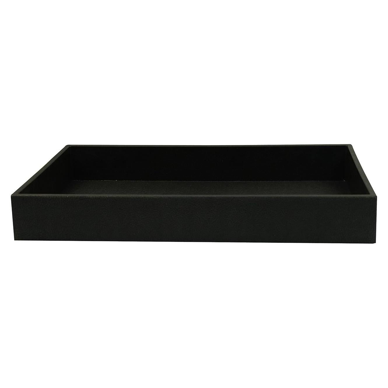 Organizador de bandejas de joyería plástico negro 37.5x21x5 cm