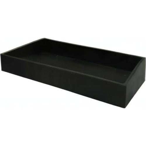 Organizador de bandejas de joyería plástico negro 37.5x21x5 cm