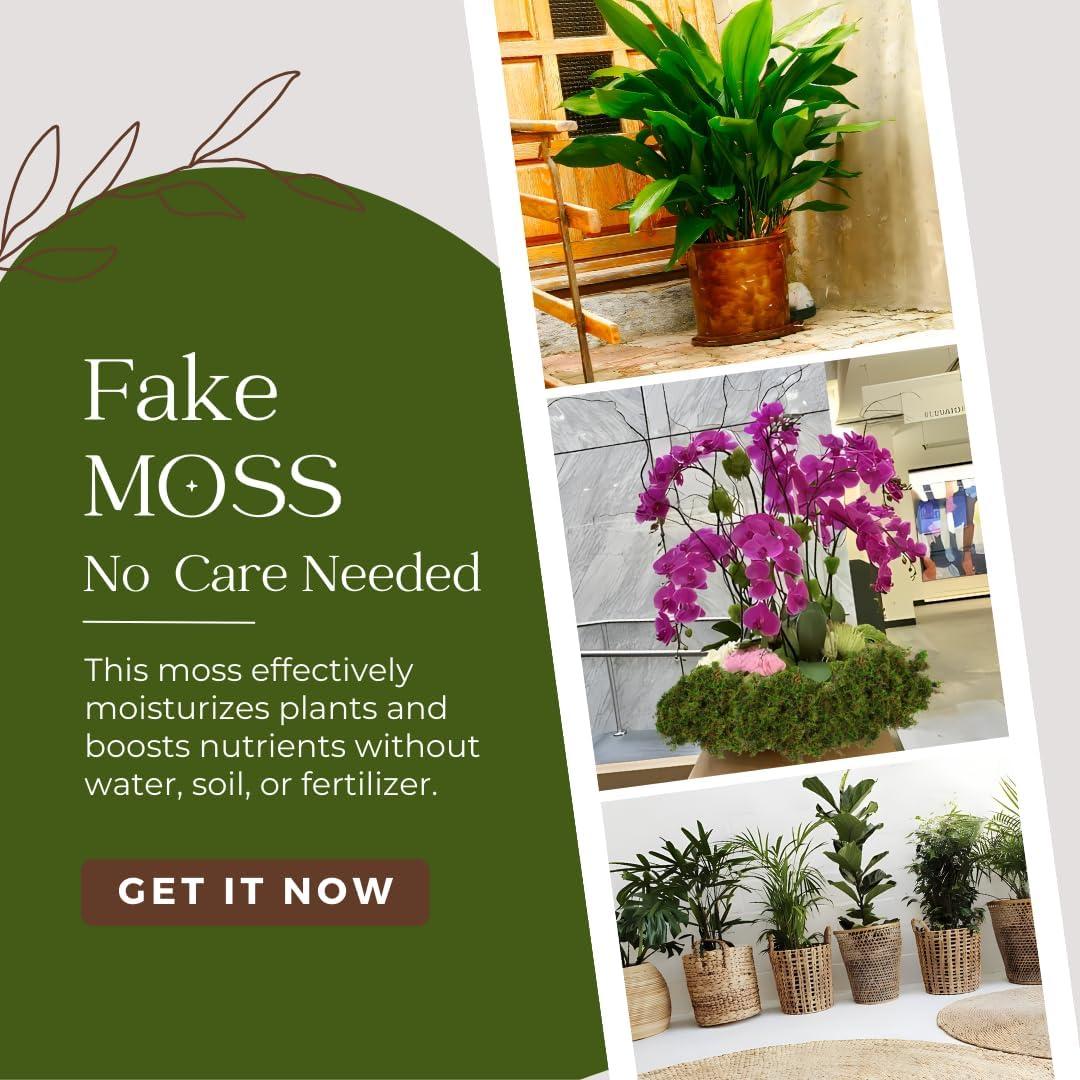 Musgo Artificial Verde BYHER 992g para Manualidades y Decoración