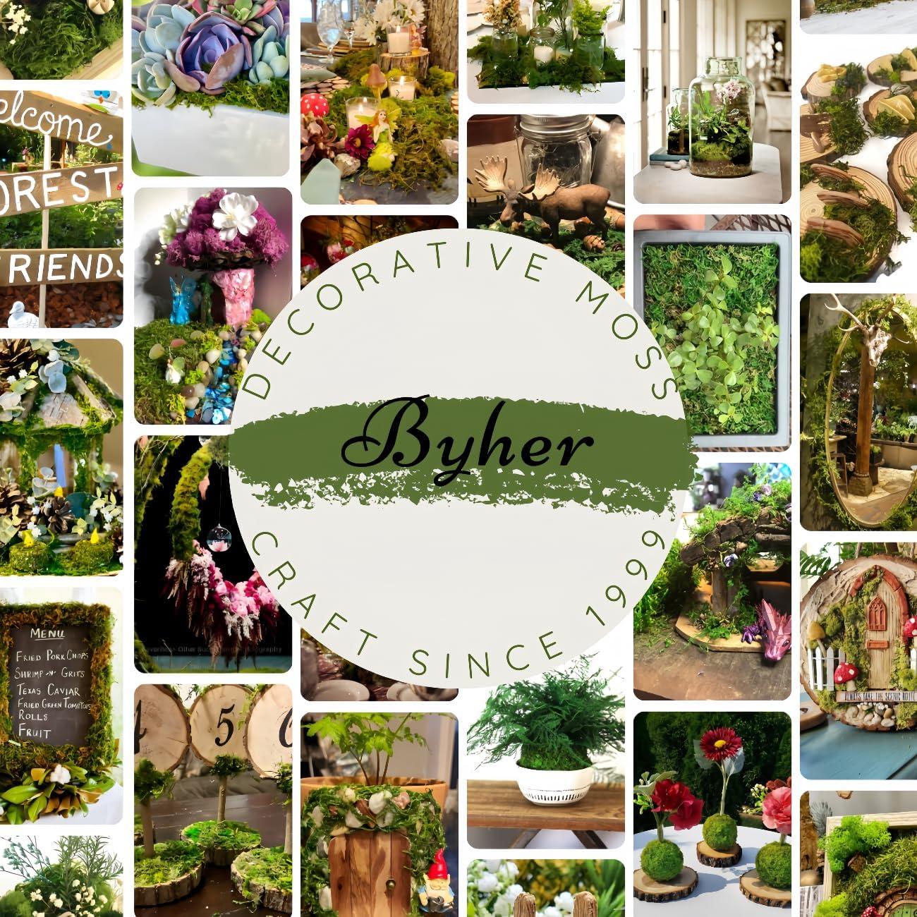 Musgo Artificial Verde BYHER 992g para Manualidades y Decoración