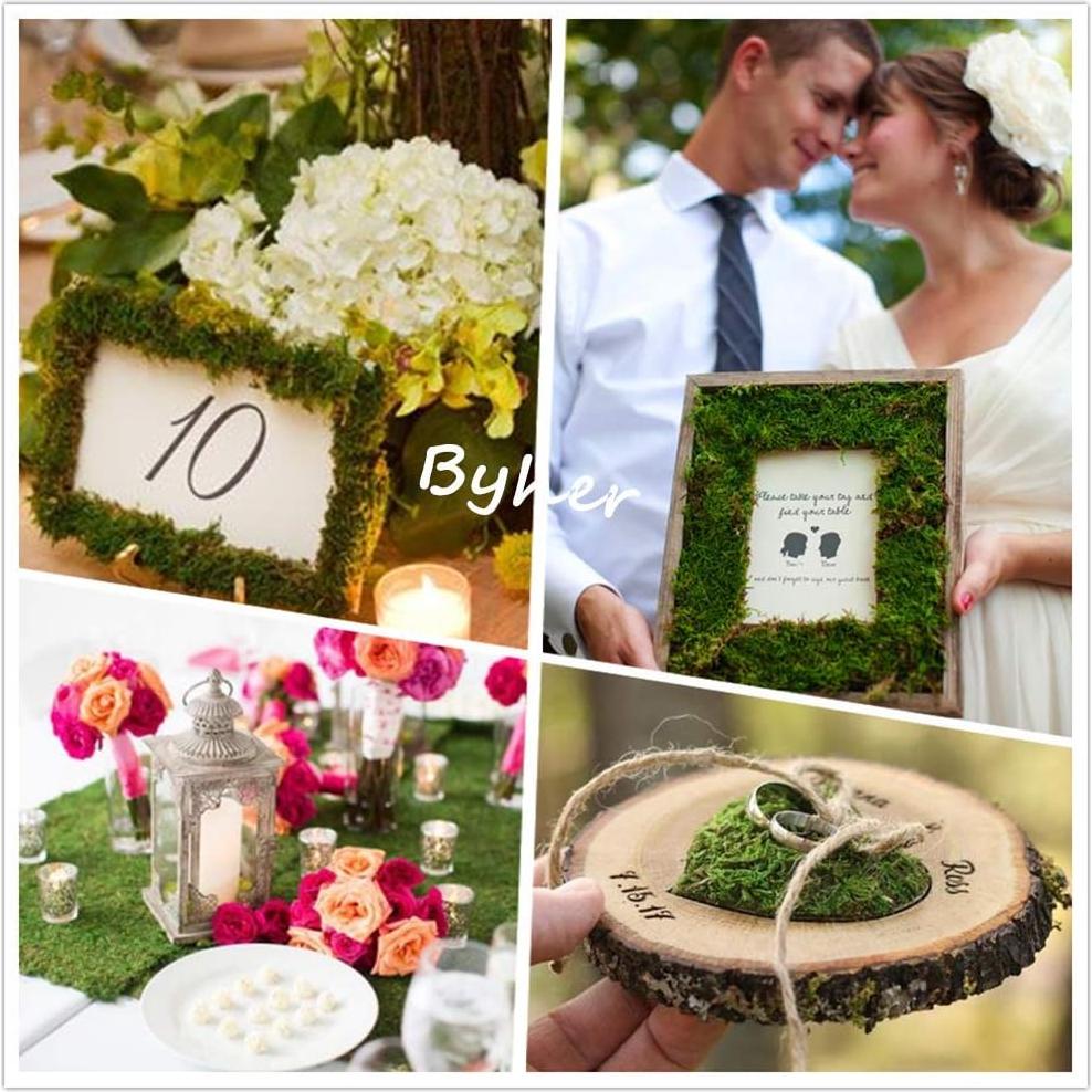 Alfombra de Musgo Seco BYHER Verde 35 x 23 cm para Decoración