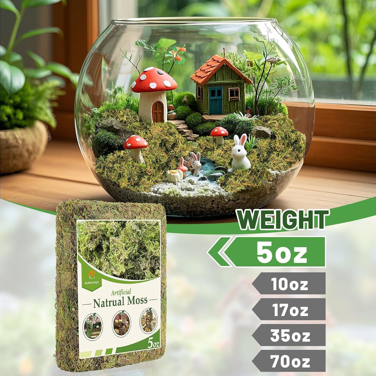 Musgo Verde Natural Alphatool 142 g para Manualidades y Decoración