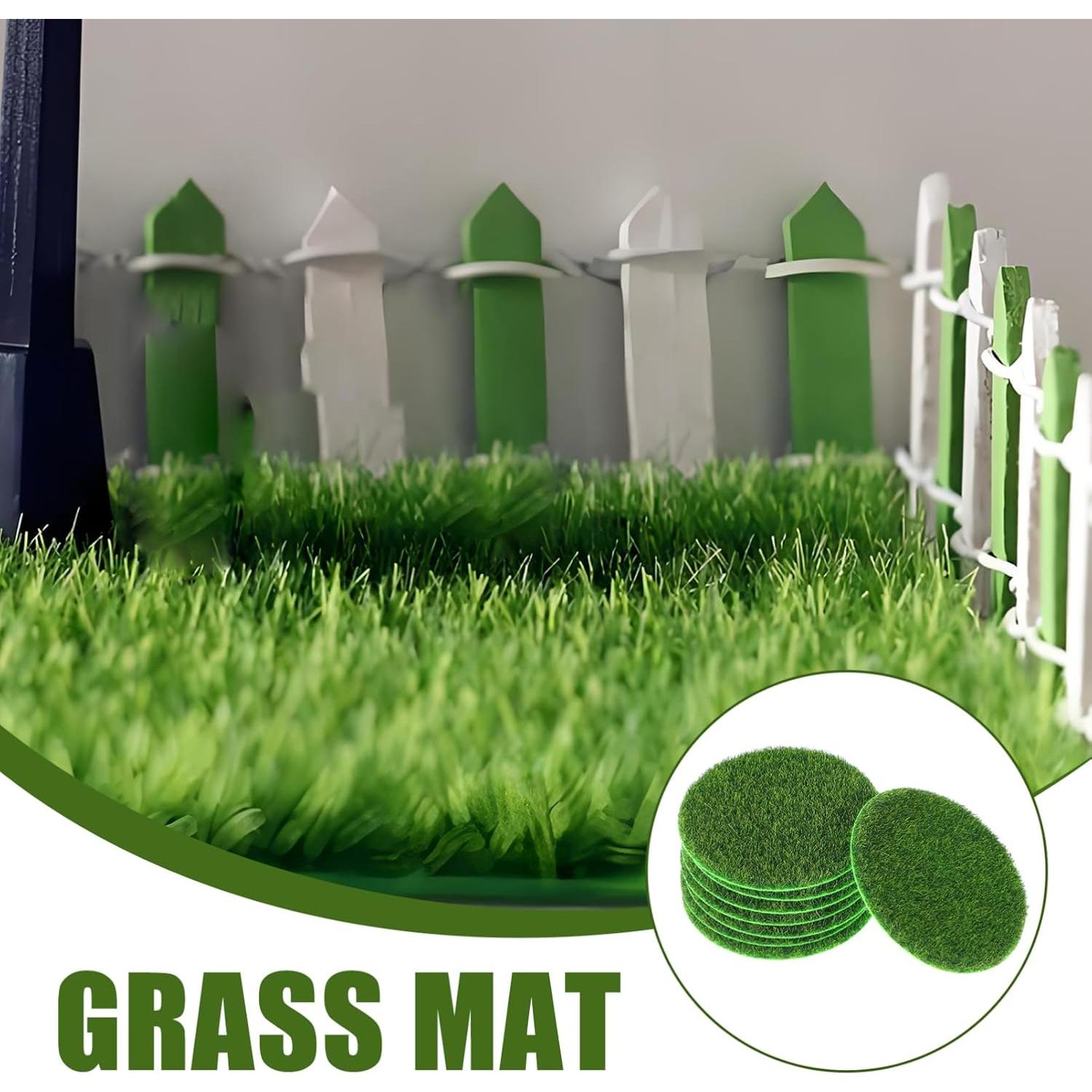 Alfombrilla de Césped Artificial Redonda BCOATH 7.5x7.5cm