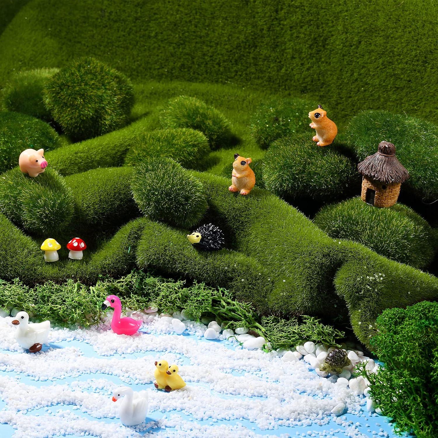 Chuangdi 40 Piezas Rocas de Musgo Artificial Decorativas