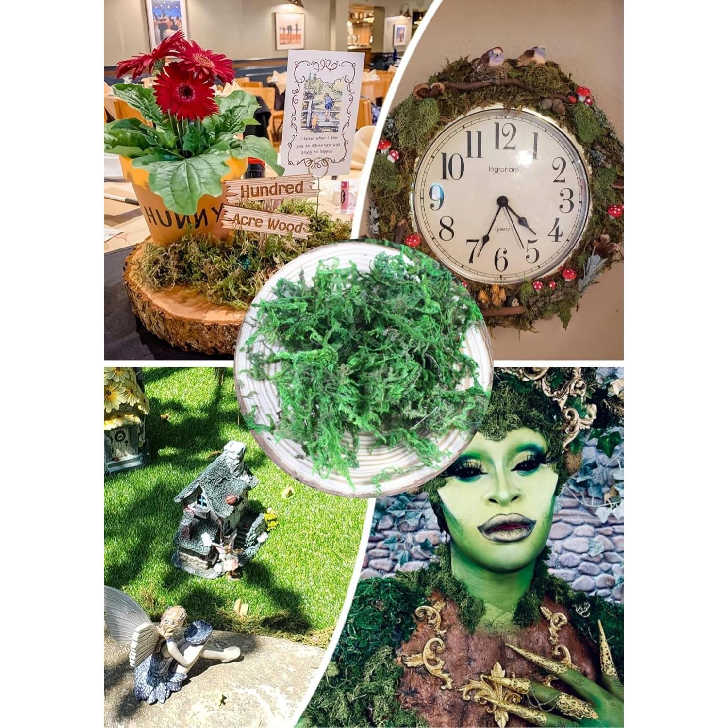 Musgo Artificial Verde 500 g YGbridge para Decoración y Manualidades