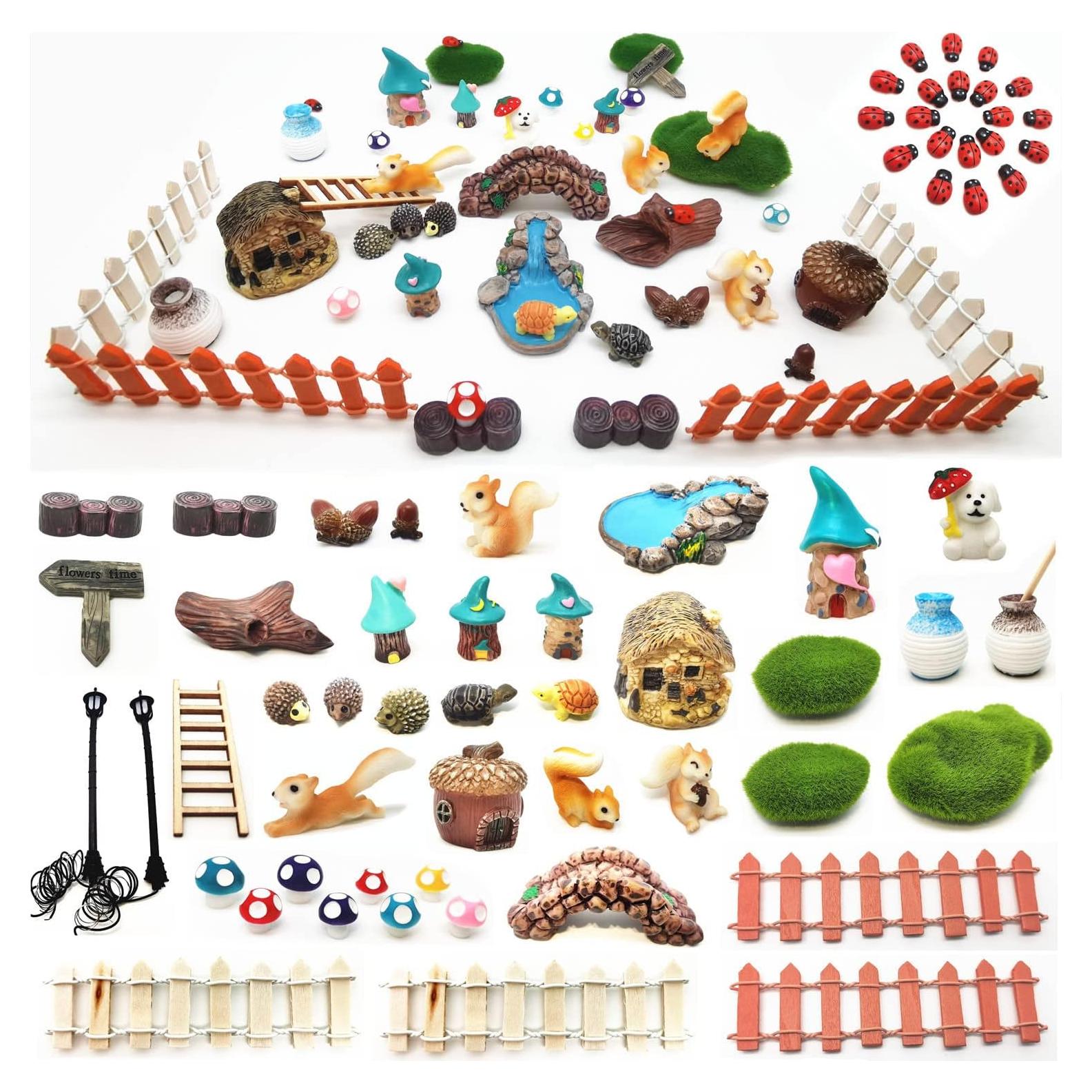 Set de Accesorios de Jardín de Hadas HYG - 64 Piezas Decorativas