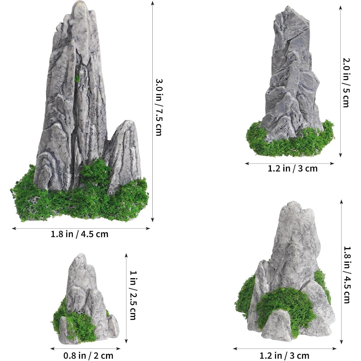 8 Piezas Decoración de Rocalla de Resina TUESMEILL para Jardín