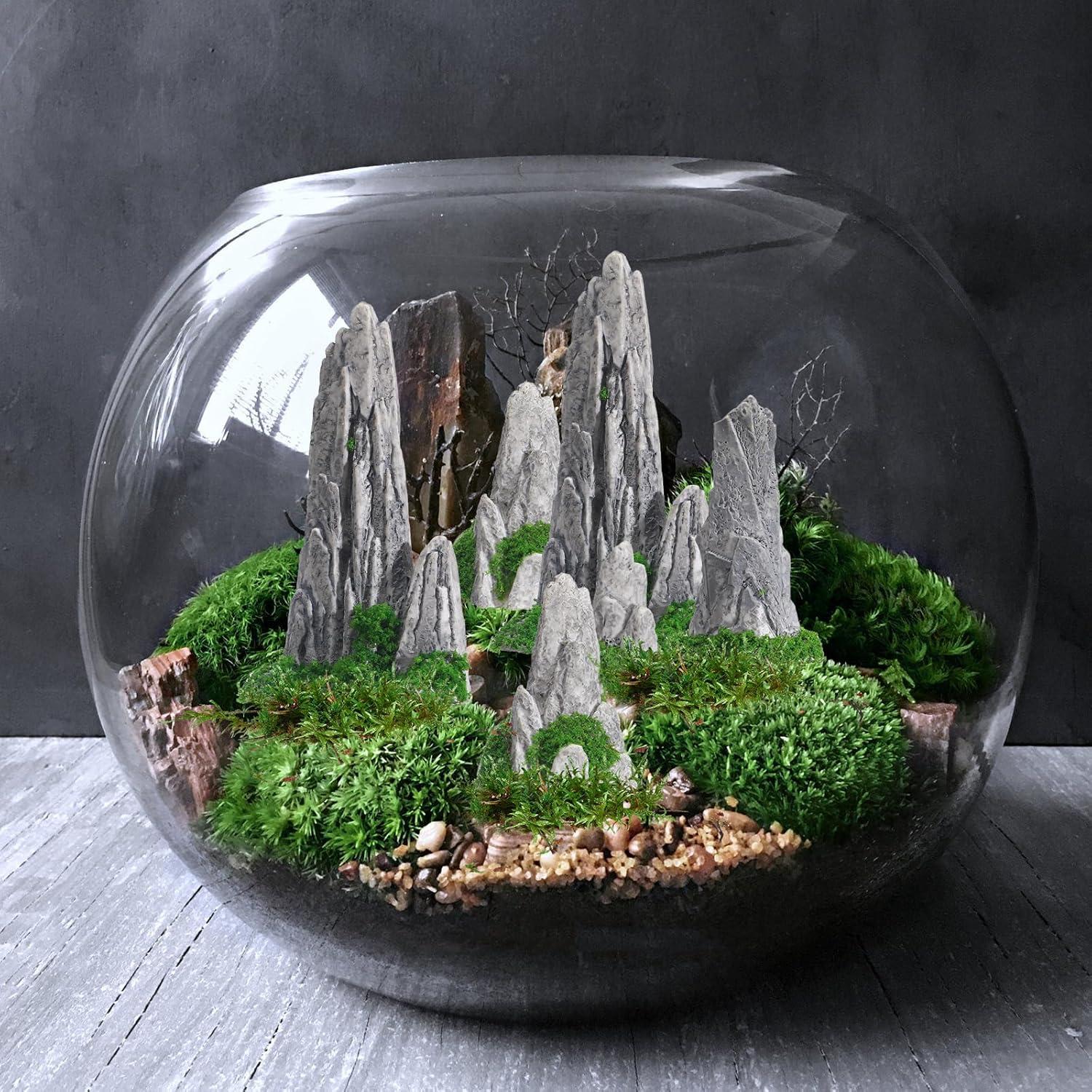 8 Piezas Decoración de Rocalla de Resina TUESMEILL para Jardín