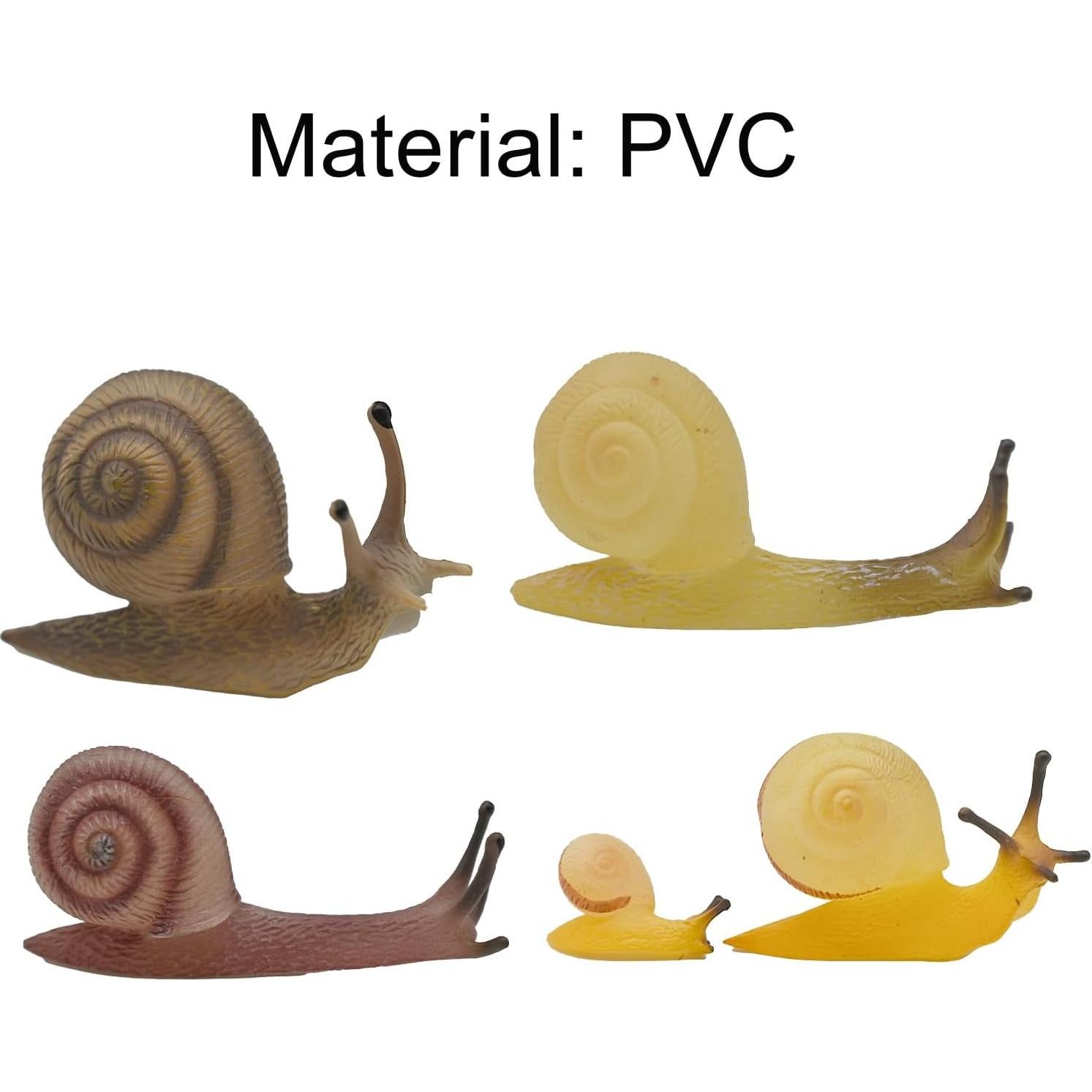5 Figuras de Caracol Miniatura Pinenjoy para Jardín y Manualidades