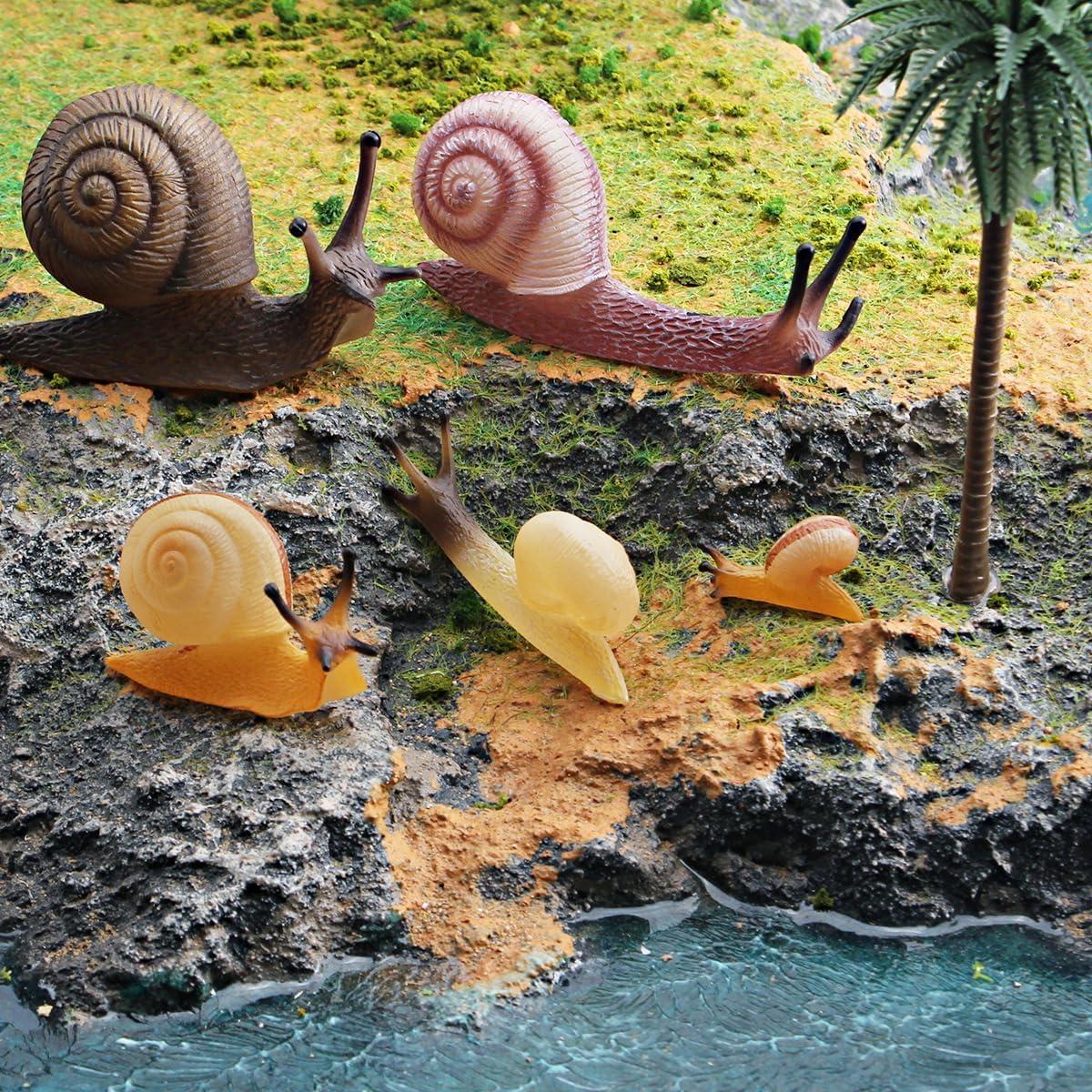 5 Figuras de Caracol Miniatura Pinenjoy para Jardín y Manualidades