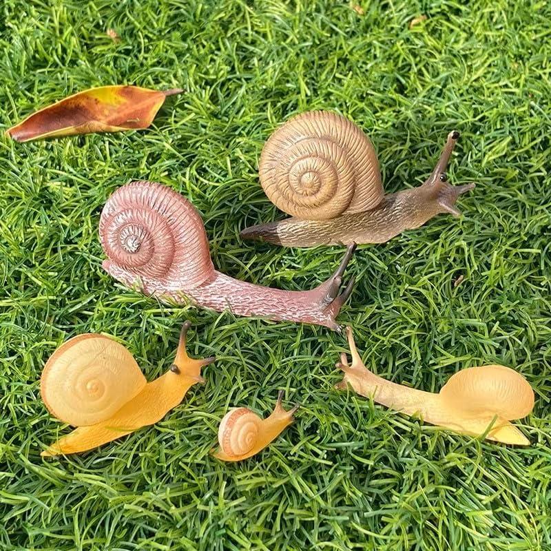 5 Figuras de Caracol Miniatura Pinenjoy para Jardín y Manualidades