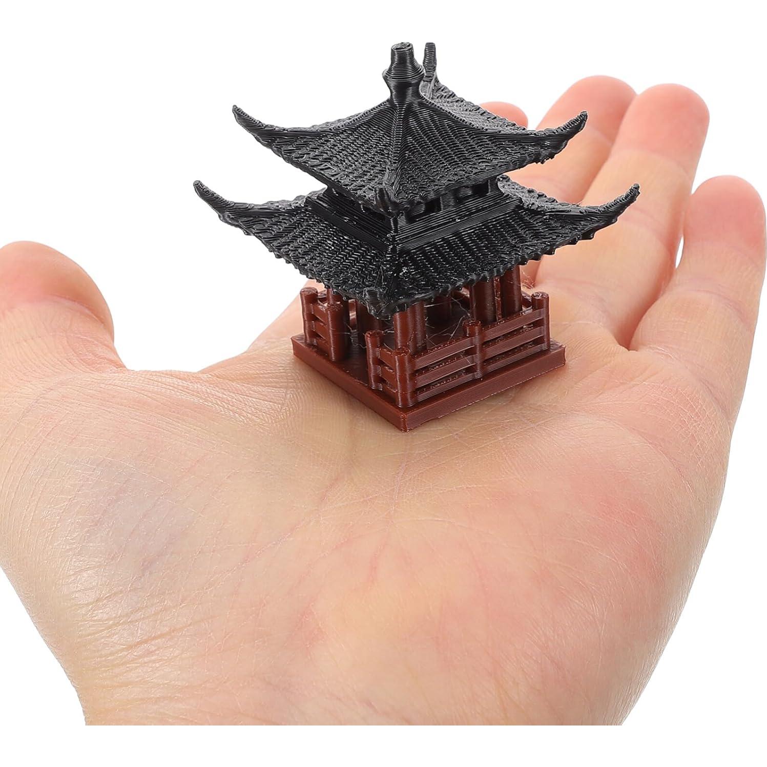 Estatuilla de Pagoda Miniatura SUPVOX para Acuario 4.7x4.3cm