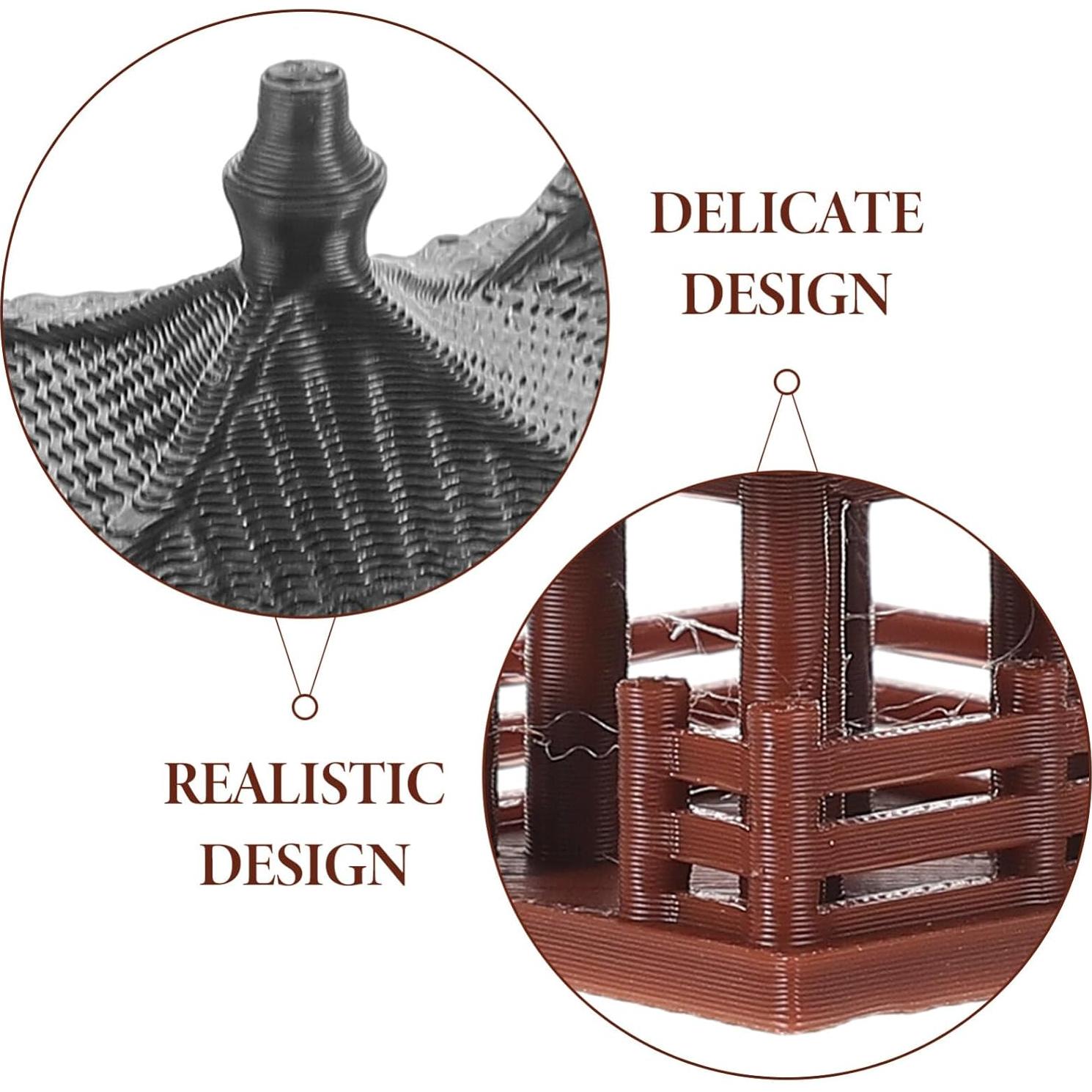 Estatuilla de Pagoda Miniatura SUPVOX para Acuario 4.7x4.3cm