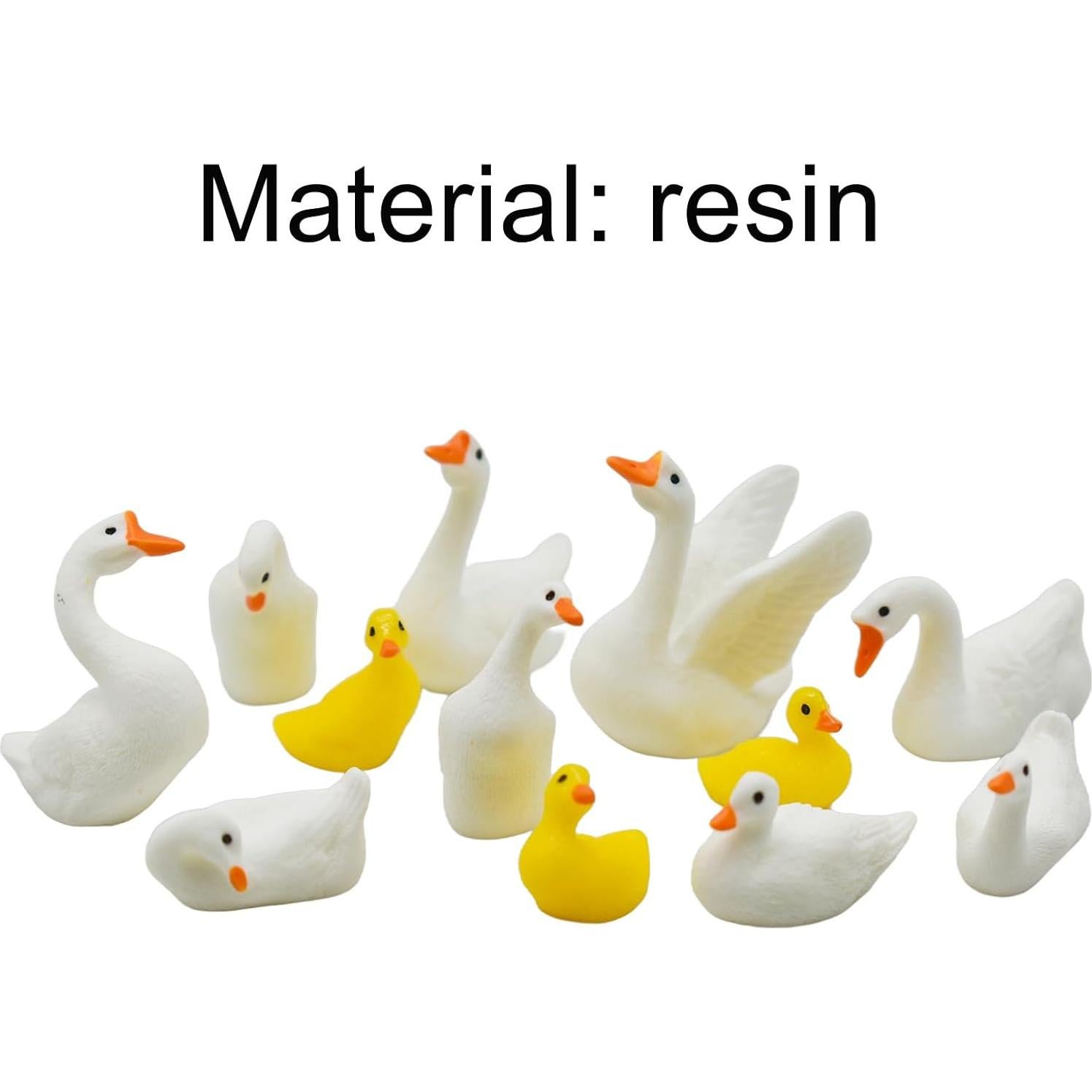 12 Figuras de Pato Miniatura de Resina Pinenjoy 2-4cm