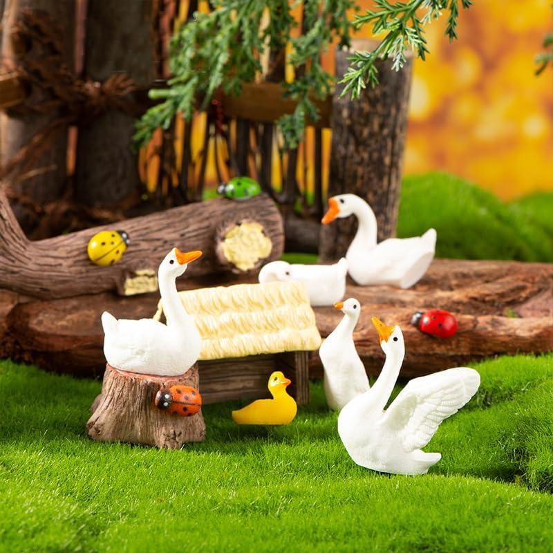 12 Figuras de Pato Miniatura de Resina Pinenjoy 2-4cm