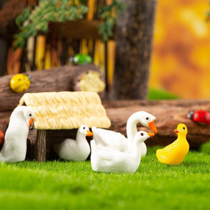 12 Figuras de Pato Miniatura de Resina Pinenjoy 2-4cm