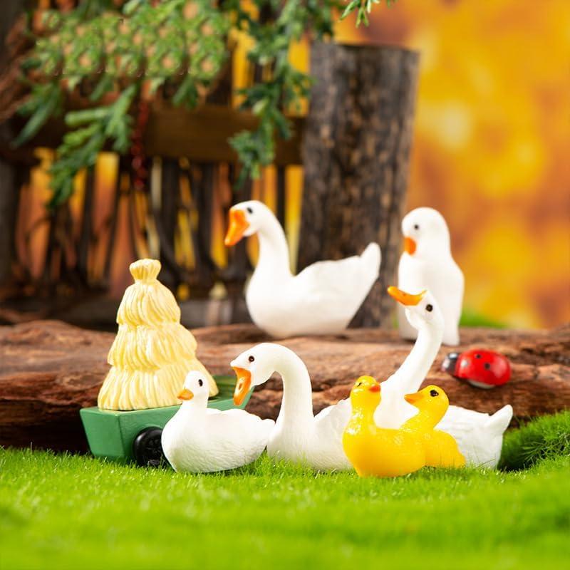12 Figuras de Pato Miniatura de Resina Pinenjoy 2-4cm