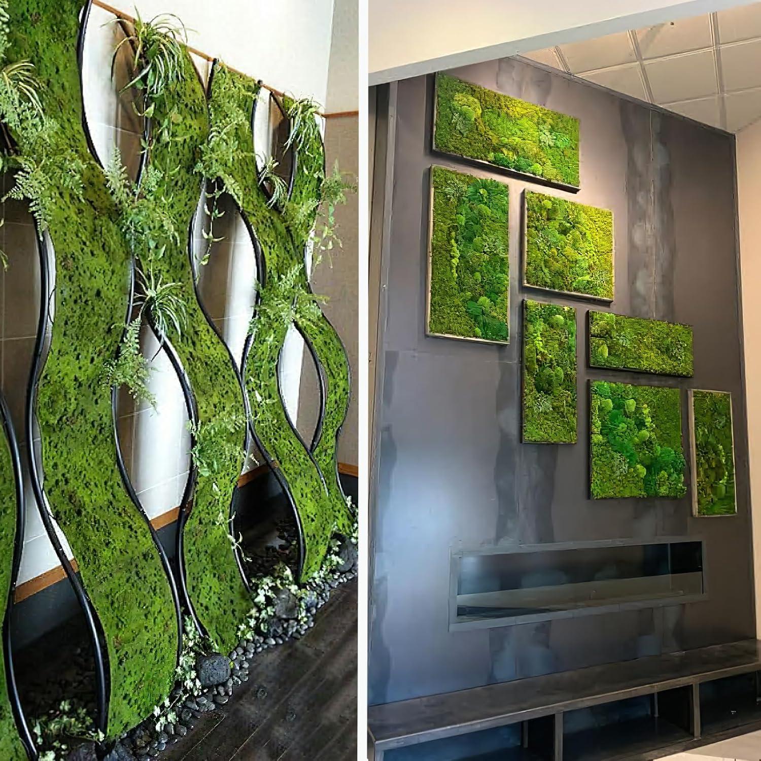 Musgo Conservado Verde Claro 2 Pcs 0.19 m² para Decoración