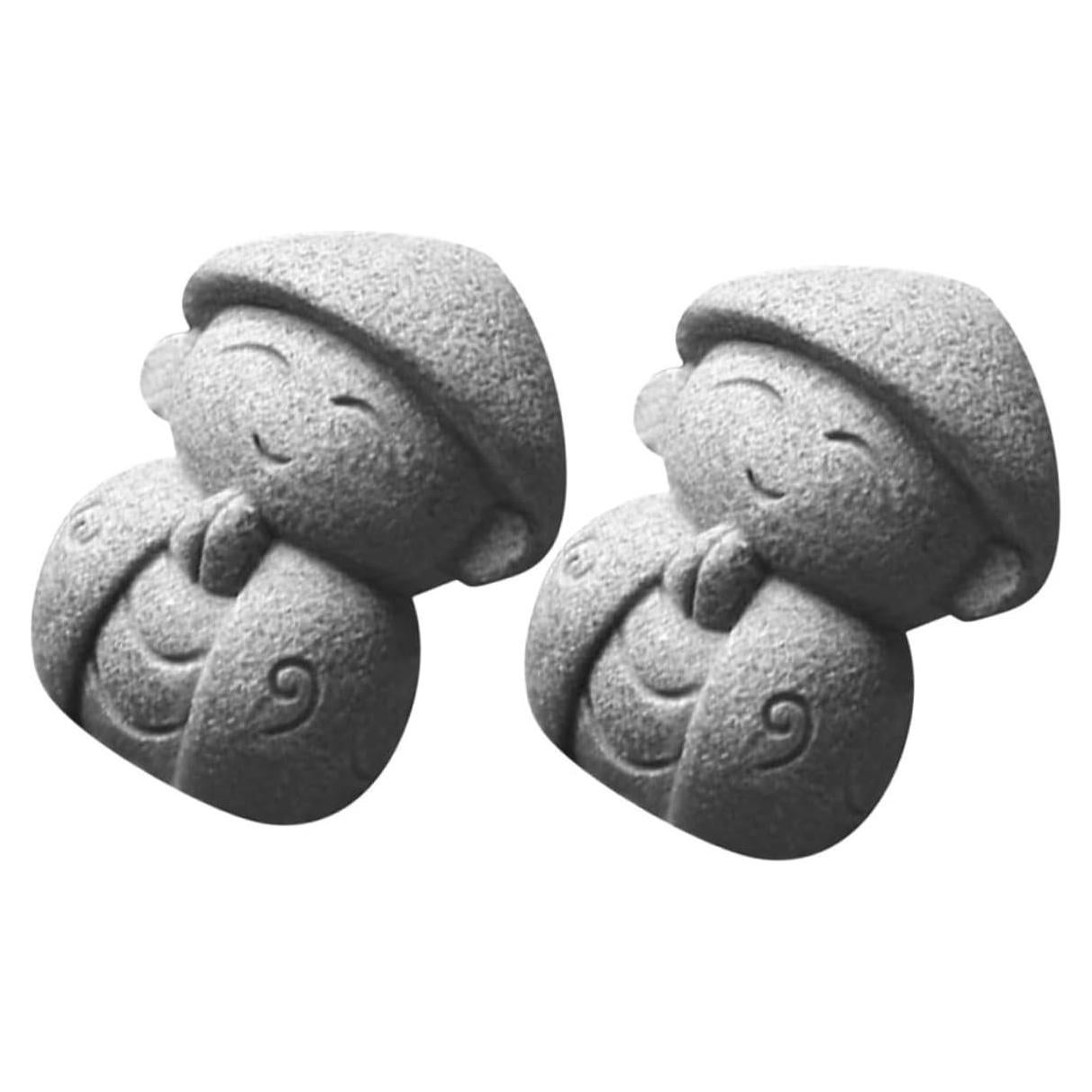 Estatuas de Buda Japonesas Miniatura VOSAREA - 2 Piezas 4.5cm