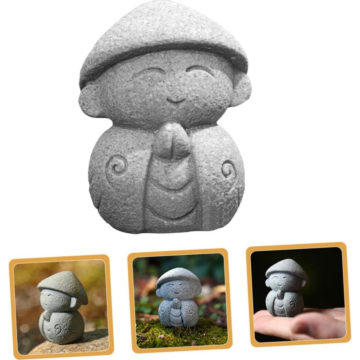 Estatuas de Buda Japonesas Miniatura VOSAREA - 2 Piezas 4.5cm