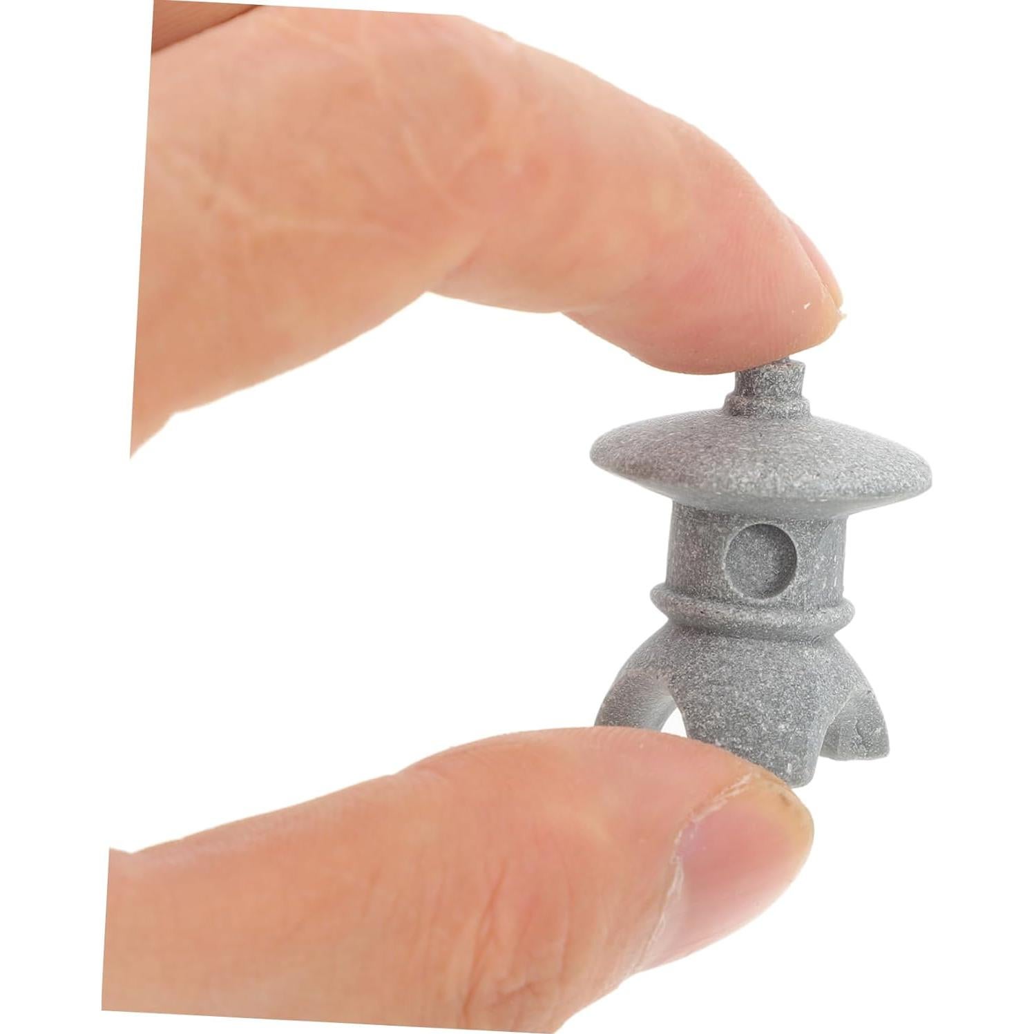 Milisten 3 Piezas Adornos de Jardín Miniatura Estilo Chino