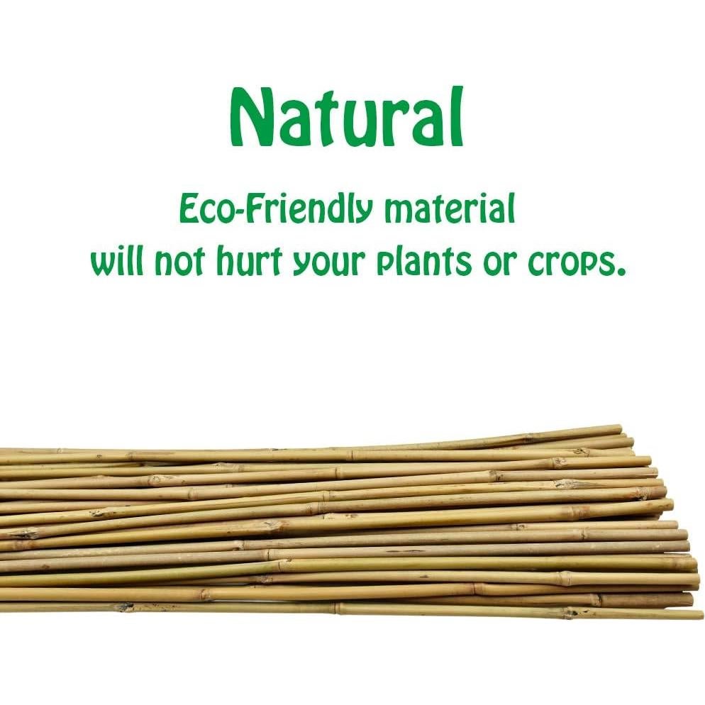 Estacas de Bambú Natural Mininfa 145 cm - Paquete de 20