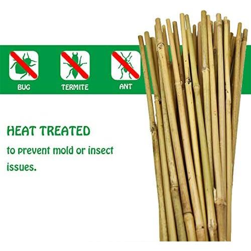 Estacas de Bambú Natural Mininfa 145 cm - Paquete de 20