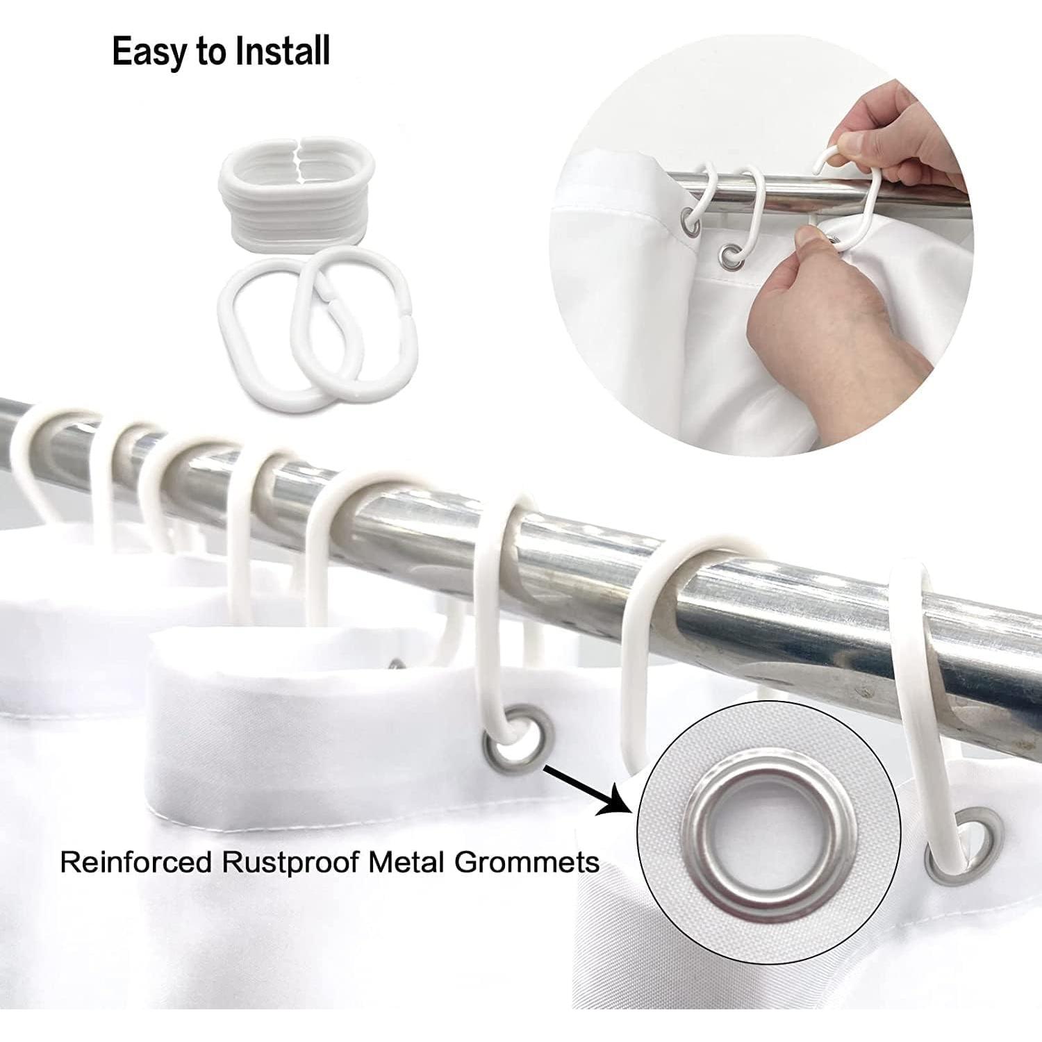 Cortina de Ducha ZKJSMGS Verde Púrpura 178x178 cm Spa Floral