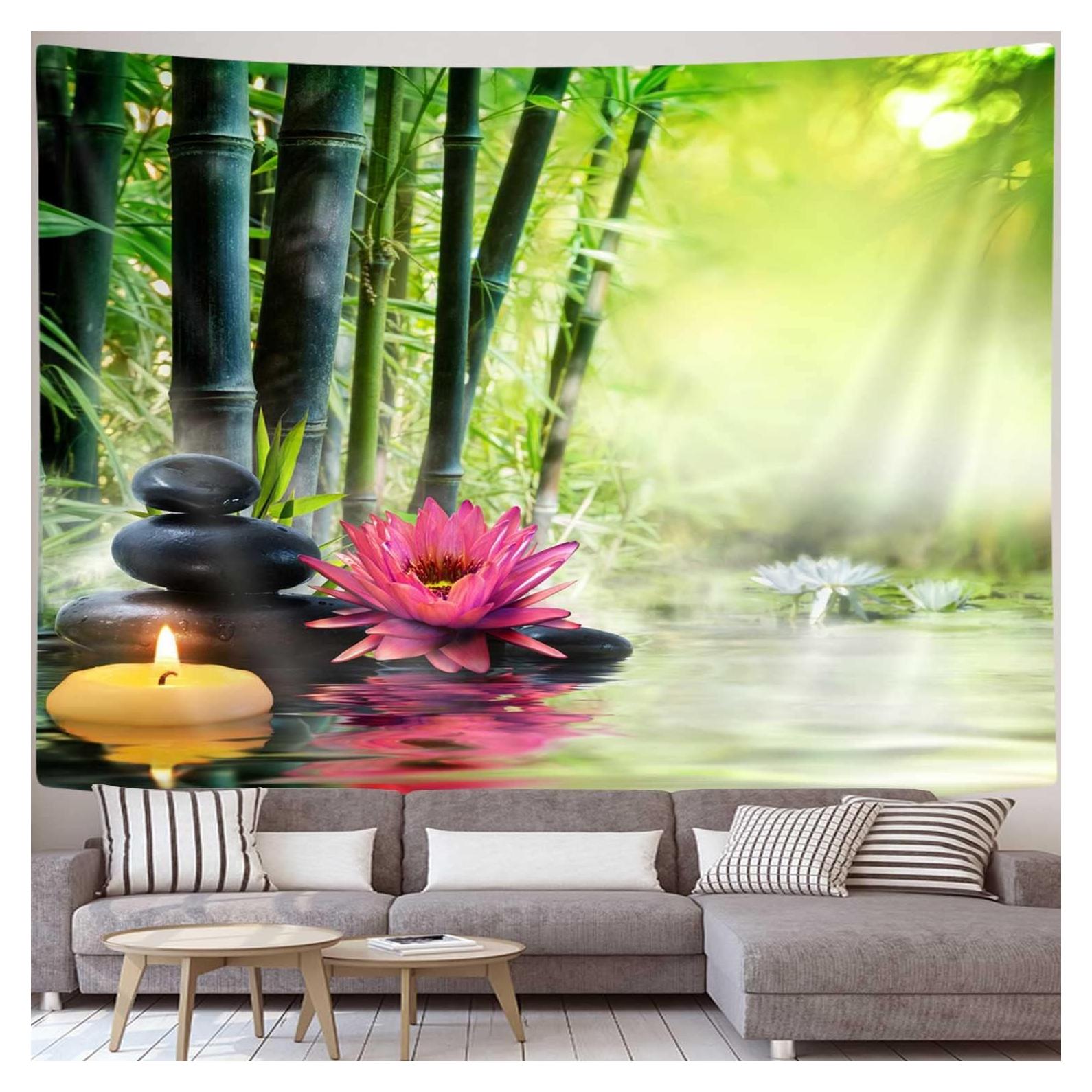 Tapiz de Pared JAWO Jardín Japonés 152x203 cm Poliester