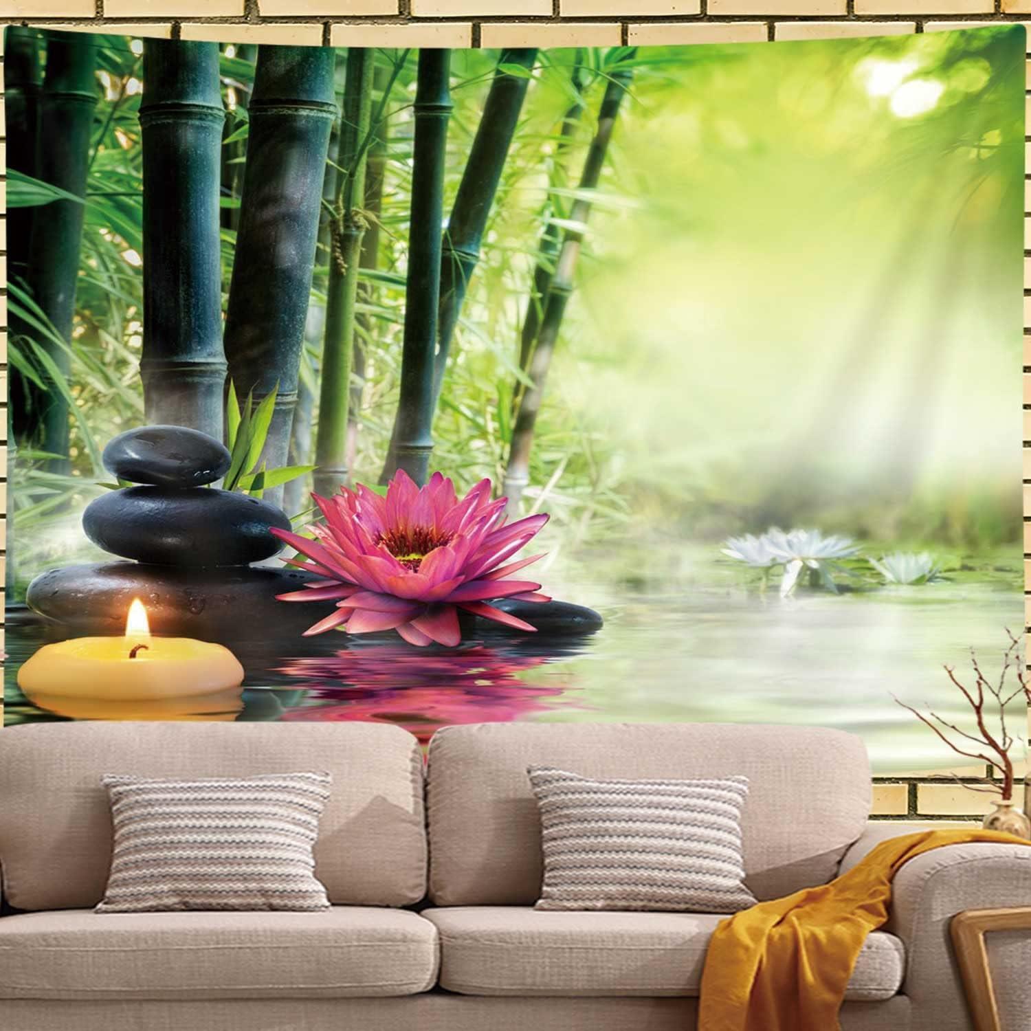 Tapiz de Pared JAWO Jardín Japonés 152x203 cm Poliester