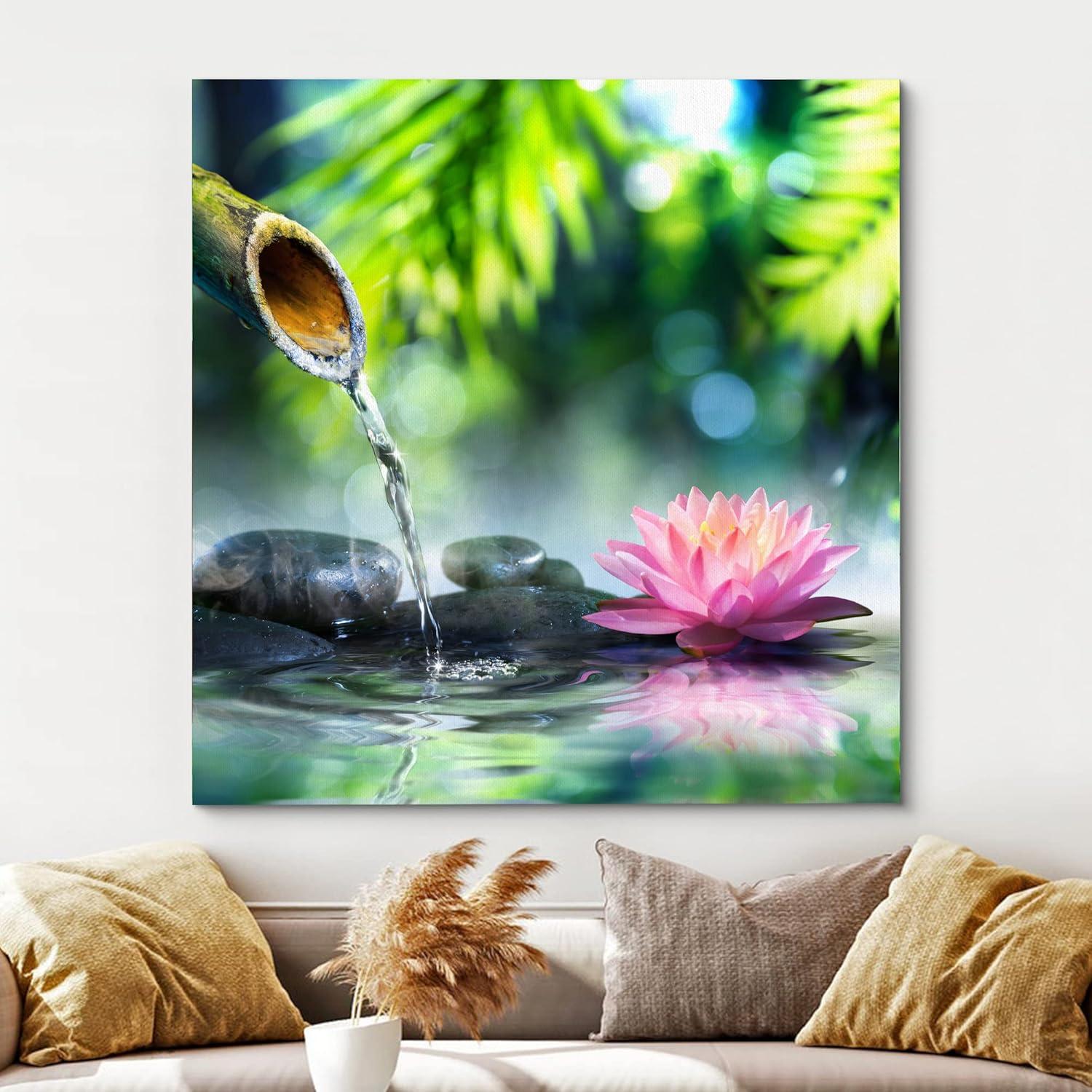 Lienzo Arte Jardín Zen Wall26 60x60 cm Floral Colorido