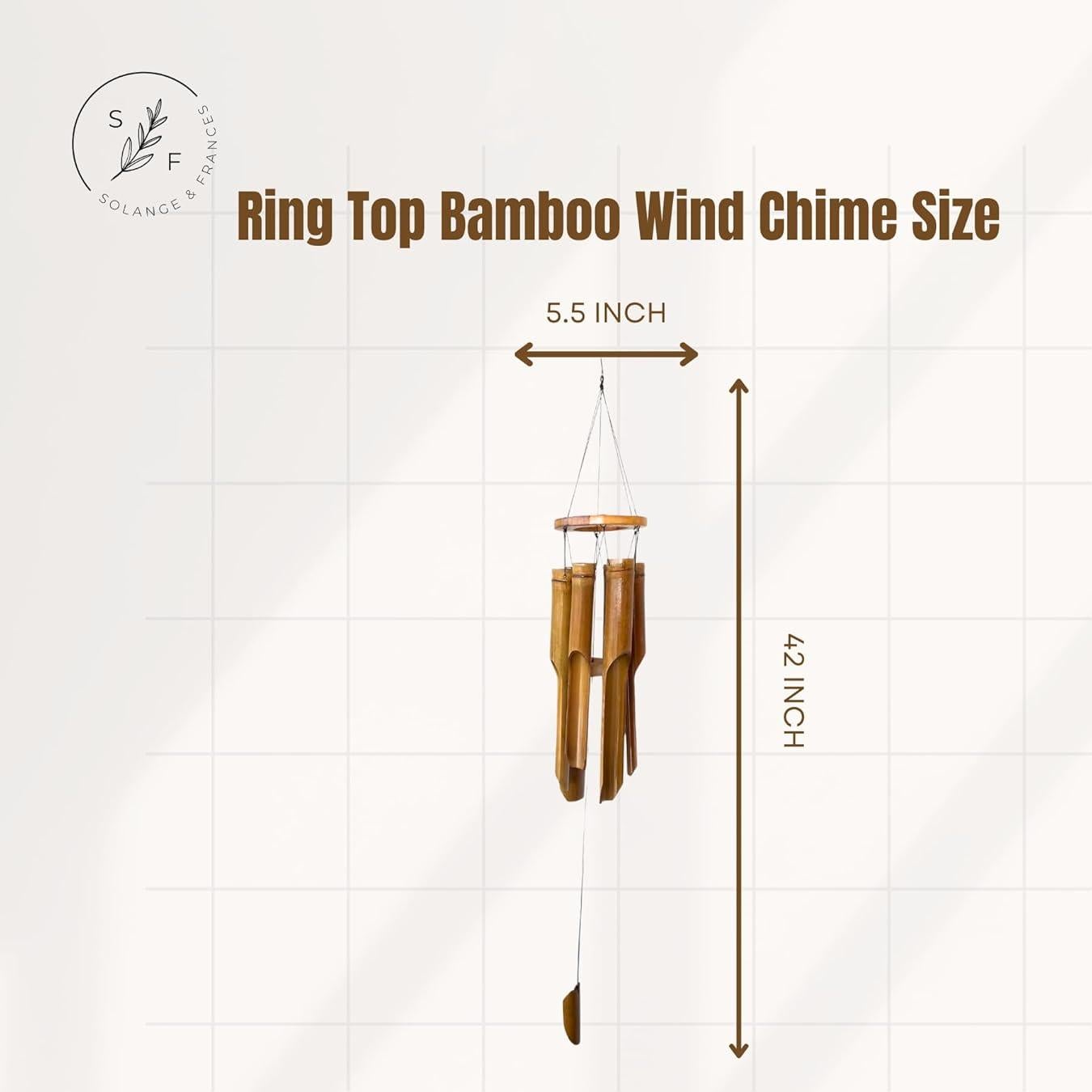 Campanas de Viento de Bambú Solange & Frances 107 cm para Exterior