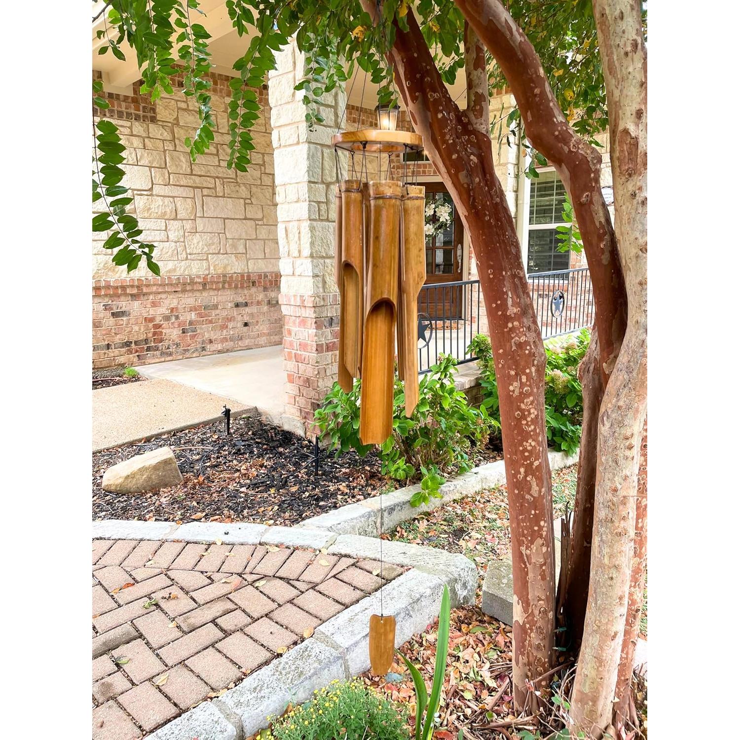 Campanas de Viento de Bambú Solange & Frances 107 cm para Exterior