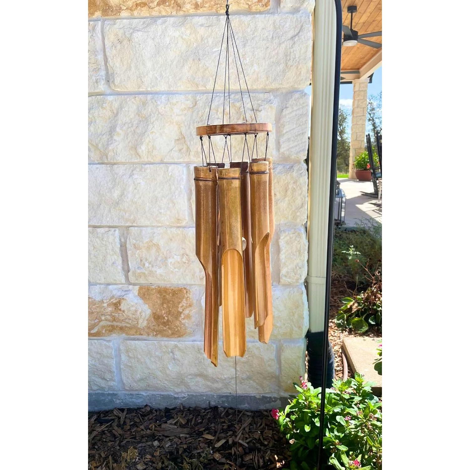 Campanas de Viento de Bambú Solange & Frances 107 cm para Exterior