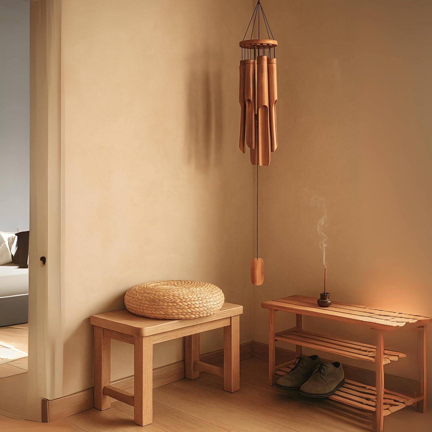 Campanas de Viento de Bambú Solange & Frances 107 cm para Exterior