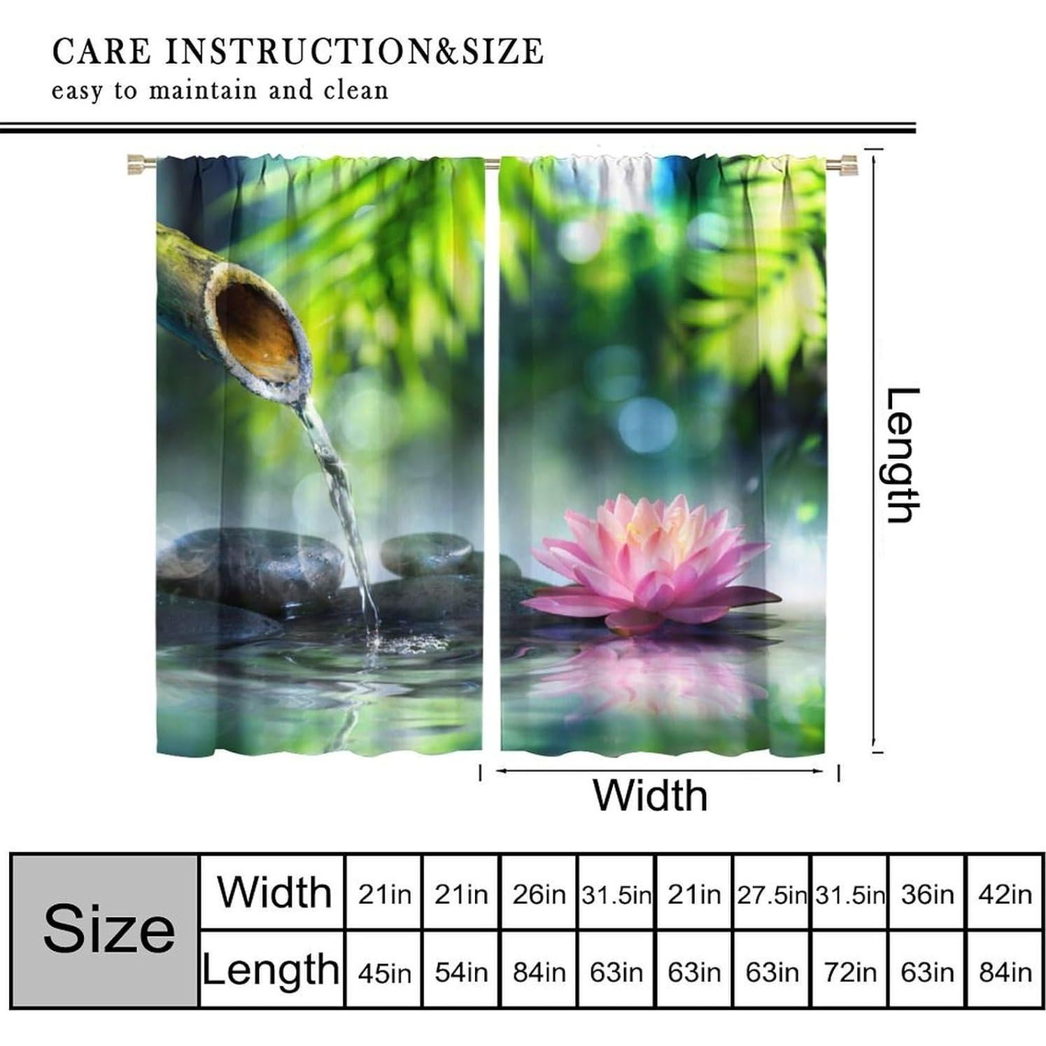 Cortinas de Jardín Zen AAVEUP 2 Paneles 53x114 cm Poliester