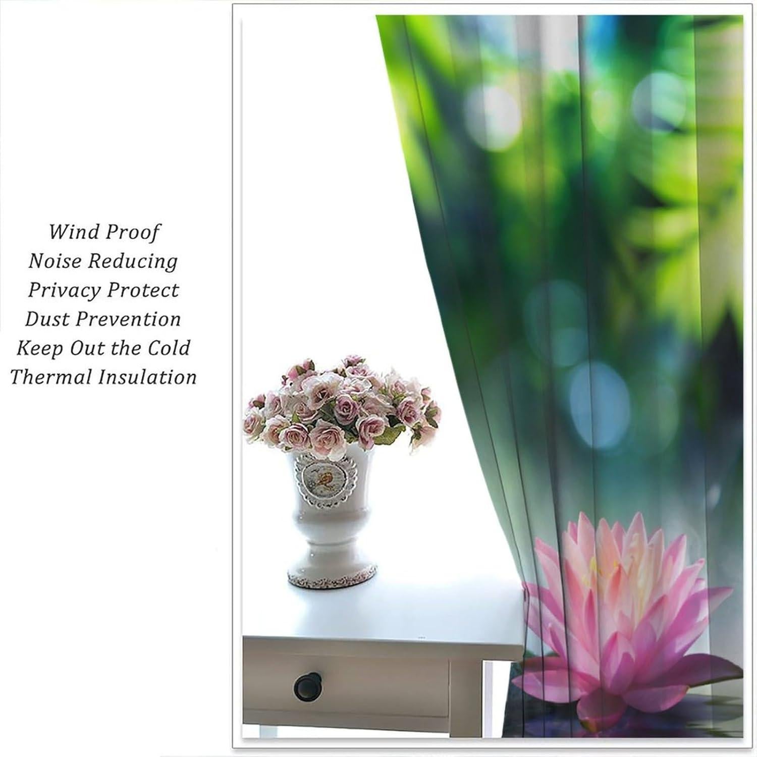 Cortinas de Jardín Zen AAVEUP 2 Paneles 53x114 cm Poliester